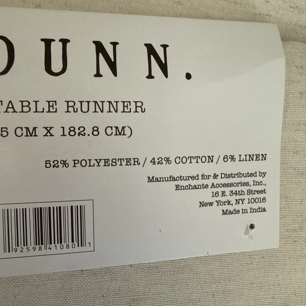 Rae Dunn FAMILY. Embroidered Table Runner 14